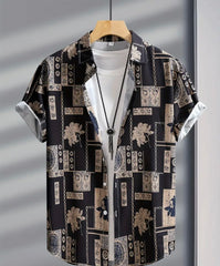 Ethnic Patchwork Shirt & Pants Set